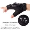 Men's Gray Half Finger Motorcycle Gloves - Tactical, Hiking, Outdoor Sports - 6