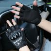 Men's Blue Half Finger Motorcycle Gloves - Tactical, Hiking, Outdoor Sports - 2