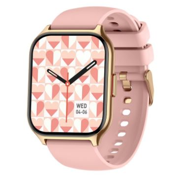 Pink Smart Watch - Blood Oxygen, Sleep & Heart Rate Monitor, Sports Watch - 1