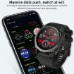 Outdoor Sports Smart Watch - 1.43" AMOLED Screen, Bluetooth, Black - 3