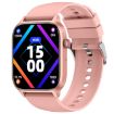 Pink Bluetooth Smart Watch - Large Screen, Heart Rate & Oxygen Monitor, Multi-Sport - 1