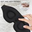 4 In 1 3D Sleep Eye Mask - Memory Foam Non-pressure Blindfold (Blue) - 7