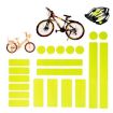 Electric Bike Honeycomb Reflective Safety Stickers, 21 In 1, Fluorescent Yellow - 1