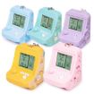 Mini Blue Arcade Game Keychain - Portable Building Block Toy Gift - 2