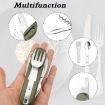 7-in-1 Multifunctional Outdoor Camping Folding Tableware - Black - 5