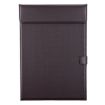 A4 Leather Meeting Clip Pad - Office Document Board & Writing Pad (Coffee) - 1