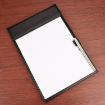 A4 Leather Meeting Clip Pad - Office Document Board & Writing Pad (Coffee) - 2