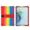 TCL TAB 11 FE Shockproof Silicone Case with Holder - Rainbow Color - 1