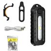 LED Shoulder Flashlight Bike Tail Light Type-C Rechargeable Clip Lamp - 3