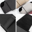 Gray Leather Car Sunglasses Organizer Sun Visor Clip Eyeglasses Case - 5
