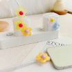 Flower Shape Charger Case & Cable Biter for Apple 18W/20W - Pink/Blue - 5