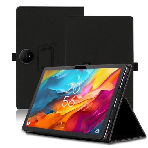 TCL Nxtpaper 14 14.3" Leather Tablet Case - Black, Skin Texture Cover - 1
