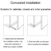 3pcs White Cabinet Door Anti-Collision Mute Cushion Dampers - 7