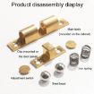 Medium Silver Magnetic Spring Buckle Ball Door Sucker - 2pcs Cabinet - 6