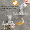 Multifunctional Suction Cup Hook Storage Rack - Traceless Adhesive, White - 5