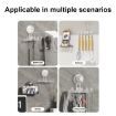 Multifunctional Suction Cup Hook Storage Rack - Traceless Adhesive, White - 8
