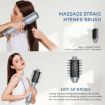 5 in 1 Hot Air Comb Curling Negative Ion Hair Dryer - Black Gold EU Plug - 5