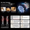 5 in 1 Hot Air Comb Curling Negative Ion Hair Dryer - Black Gold UK Plug - 3