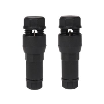 2pcs Stripping-free Thimble T-shaped Downlight Wiring Connector Black - 1
