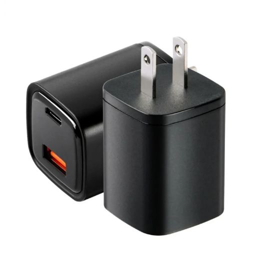 CYKE K02 30W PD+QC3.0 Fast Charger with Digital Display - US Plug, Black - 1