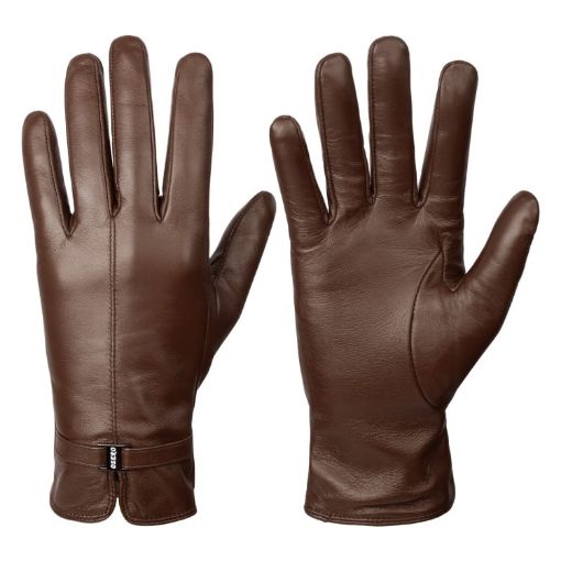 Women's Sheepskin Wool Fleece Lined Touchscreen Gloves, Size M (Coffee) - 1