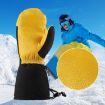 Abalone Black Winter Ski Snow Gloves for Men & Women - Outdoor Sport (L) - 2