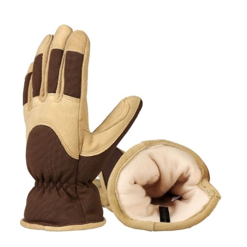 Deerskin Leather Thermal Gloves for Cold Weather Work, Size M - 1