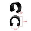 50pcs Black C-shaped Buckle for Bicycle Brake Gearshift Cable Tube Fixing - 4