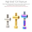Titanium Alloy Bicycle Seat Post Locking Screws M6x30 Gold - 5