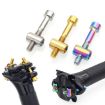 Titanium Alloy Bicycle Seat Post Locking Screws M6x35 - Color: Titanium - 9
