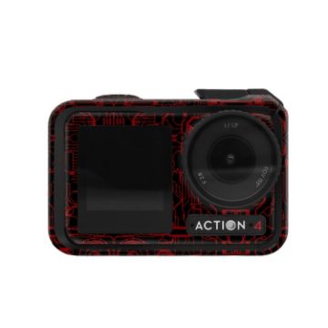 DJI Action 4 Camera Stickers AC4-11 Circuit Red Photo Frame Accessory - 1