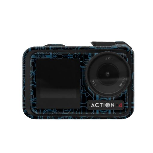 DJI Action 4 Motion Camera Stickers - AC4-12 Circuit Blue Frame - 1