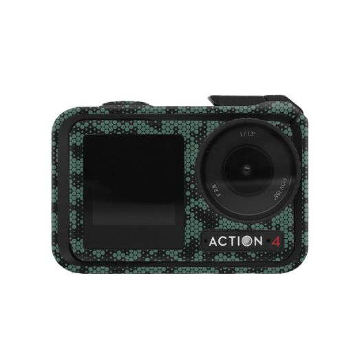 DJI Action 4 Camera Stickers - AC4-16 Snake Scale Green Frame - 1