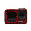 DJI Action 4 Camera Stickers - AC4-17 Snake Scale Red Frame Accessory - 1