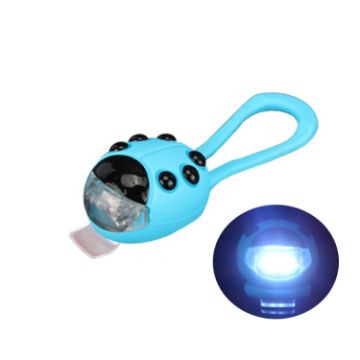 Ladybug LED Bicycle Headlight - Blue Shell, White Light, Silicone - 1