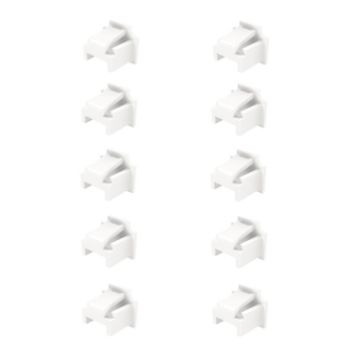 RJ45 Network Port Dust Plug Set - 10pcs White Cable Protection Cover - 1