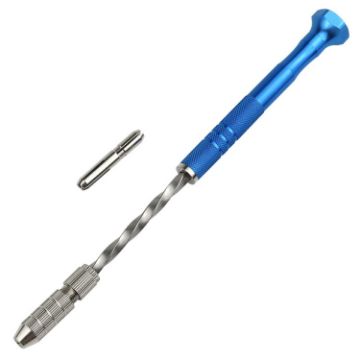 Blue Mini Hand Drill Tool for Arts & Crafts - Semi-Automatic Jade Punch - 1