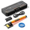 USB Digital Display Charging Soldering Iron Set, 5-Speed Temp, Orange - 1