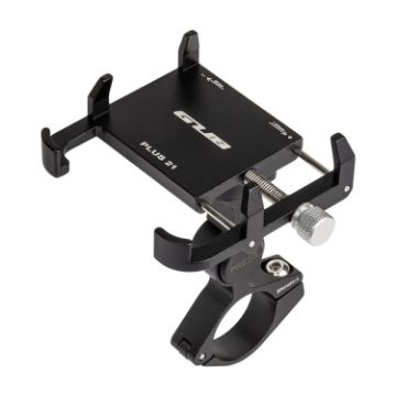 GUB PLUS21 Bike & Motorcycle Phone Holder 360 Rotating Mount Black - 1
