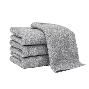 10-Pack 9.8" Bamboo Charcoal Fiber Dishcloths - Thickened Kitchen Rags - 1