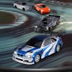 1:43 Scale Mini 4WD Drifting RC Car - 4302 Blue M3, Remote Control - 2
