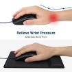 Black Rectangular Memory Foam Slow Rebound Wrist Mouse Pad - Breathable - 6