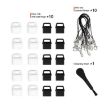 USB-C Charging Port Dust Plug & Lanyard Cleaning Brush Set - White - 2