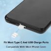 USB-C Charging Port Dust Plug & Lanyard Cleaning Brush Set - White - 5