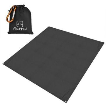 AOTU AT6238 Black Ultra-thin Pocket Beach & Picnic Mat 153x143cm - 1