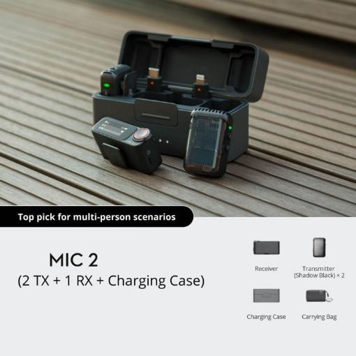 DJI Mic 2 Wireless System (2 Transmitters + 1 Receiver + Case) - 1