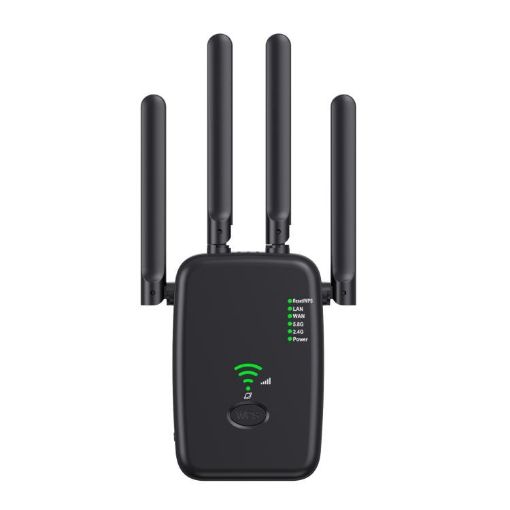 Urant U11 300Mbps 2.4G WiFi Repeater Signal Amplifier WPS EU Plug Black - 1