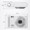 DC03H 4K HD Digital Camera, 2.4-Inch, 16X Zoom, Image Stabilization, White - 3