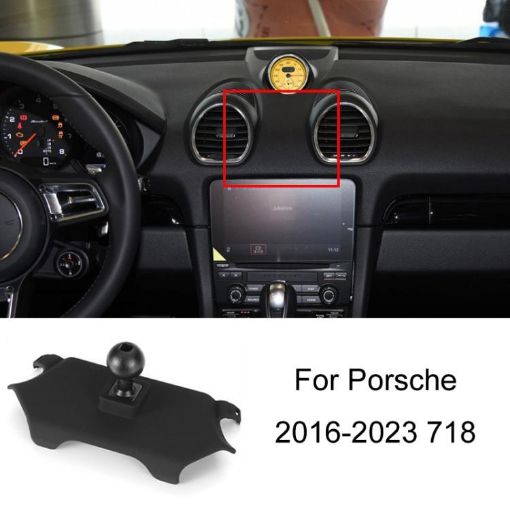 Porsche 718 (16-23) Left Driving Phone Holder Base - 1