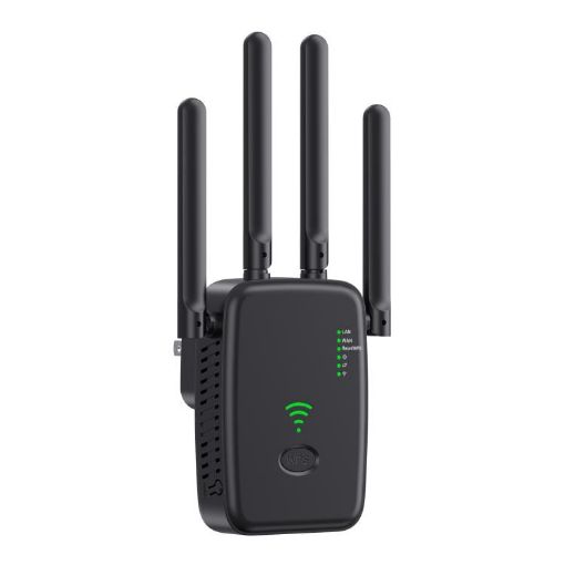 Urant U11 1200Mbps Dual Band WiFi Repeater with WPS, US Plug, Black - 1